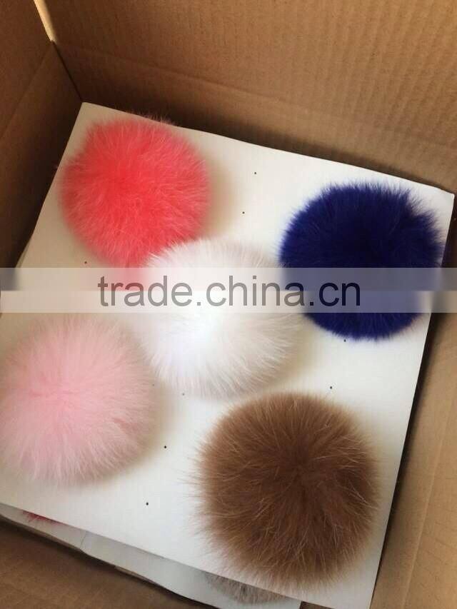 YR471 OEM Service China Factory Wholesale Cute Fox Fur Pompons