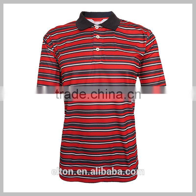 Factory OEM Red&Black Huntte Print Longline t shirt Men's Polo Shirt