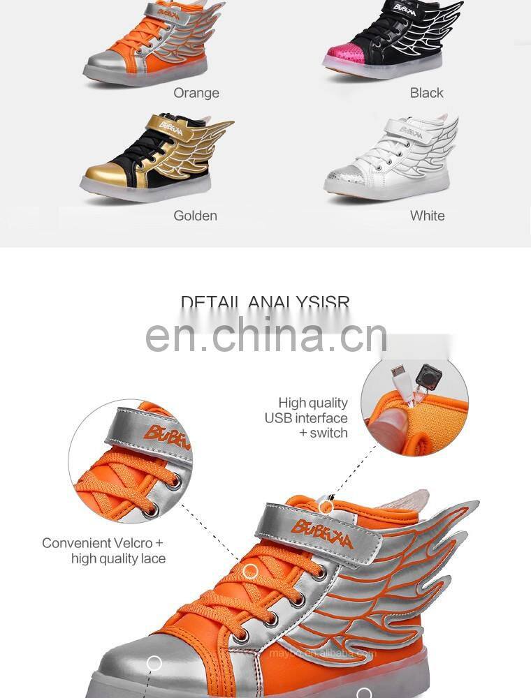 Wholesale hot Led light up kids shoes Children kids led shoes USB rechargeable LED luminous light shoes sneakers for kids