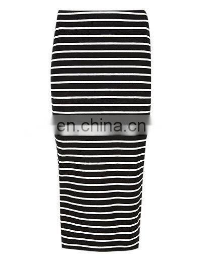 Summer cotton wrap around stripe long wrap skirt