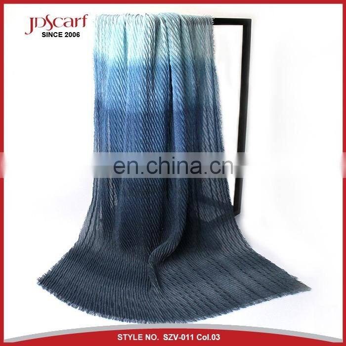 Alibaba supply new colourful wrinkled fabric china scarf