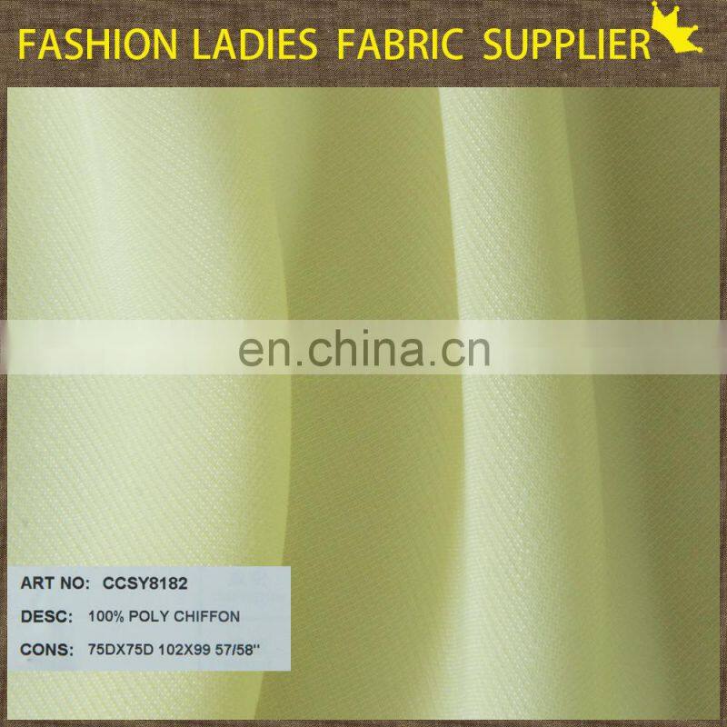 chiffon solid China textile dyed polyester chiffon fabric plant green chiffon fabric