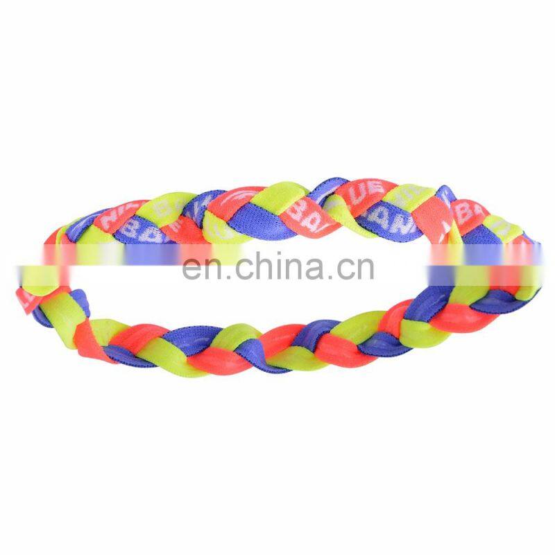 Wholesale thin elastic braided sports headband
