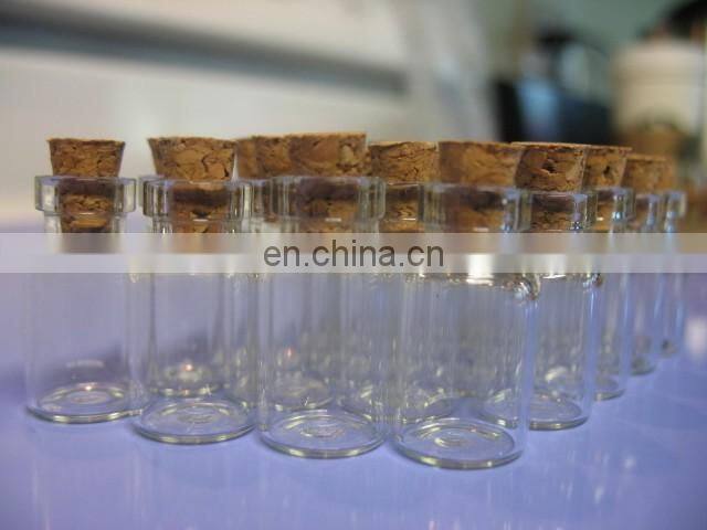 Small Glass Bottle Wooden Cork Stopper