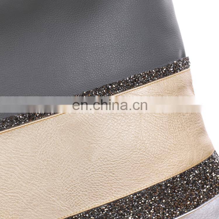 Luxury faux leather PU bling decorative pillow cushion