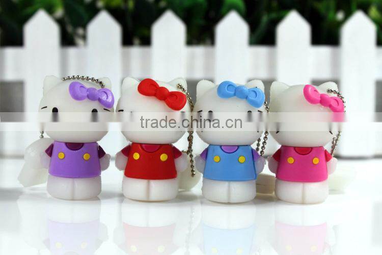 Promotional gift hello kitty shape usb flash drive,cartoon usb stick