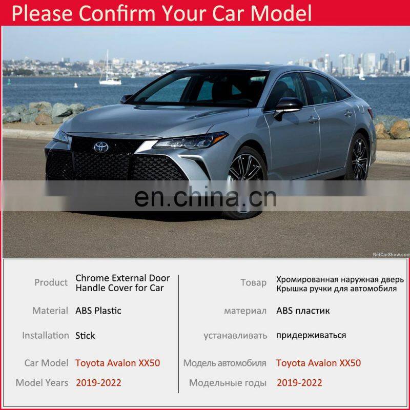 for Toyota Avalon XX50 2019 2020 2021 2022 MK5 Chrome Door Handle Cover Catch Exterior Trim Car Catch Cap Styling Accessories