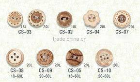High quality 4 hole wood buttons