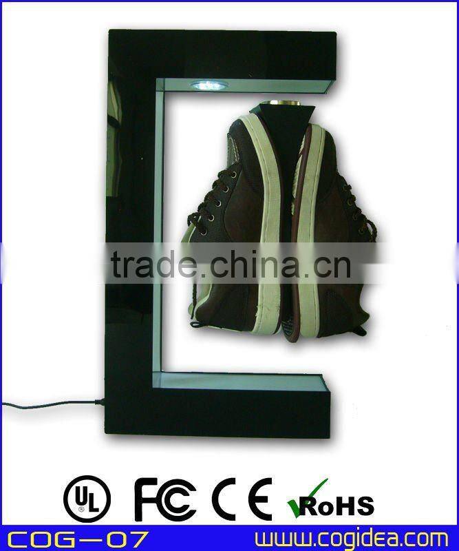 fashion design magnetic floating display suspending display for shoe advertising product!