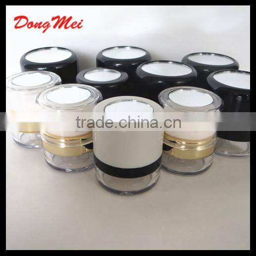 empty loose powder container jar brush,cosmetic pump brush ,refillable body powder brush