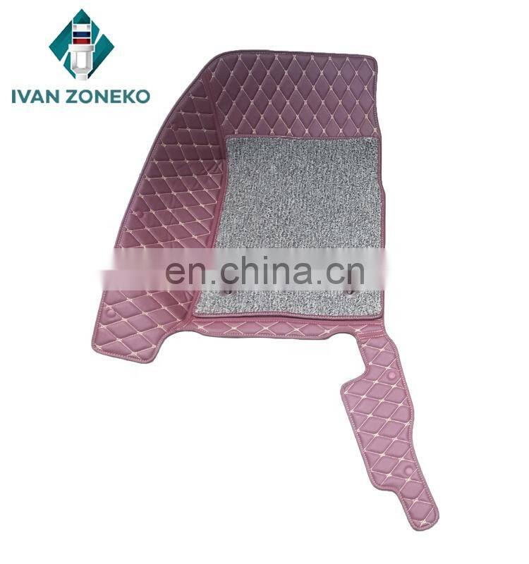 Auto Accessories vehicle interior leather floor car mats 5 seat Set for Ssangyong kyron 2007-2015