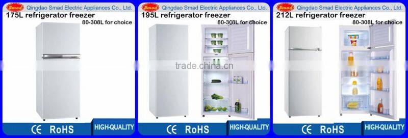 Home Use Double Door Refrigerator Freezer with CE CB