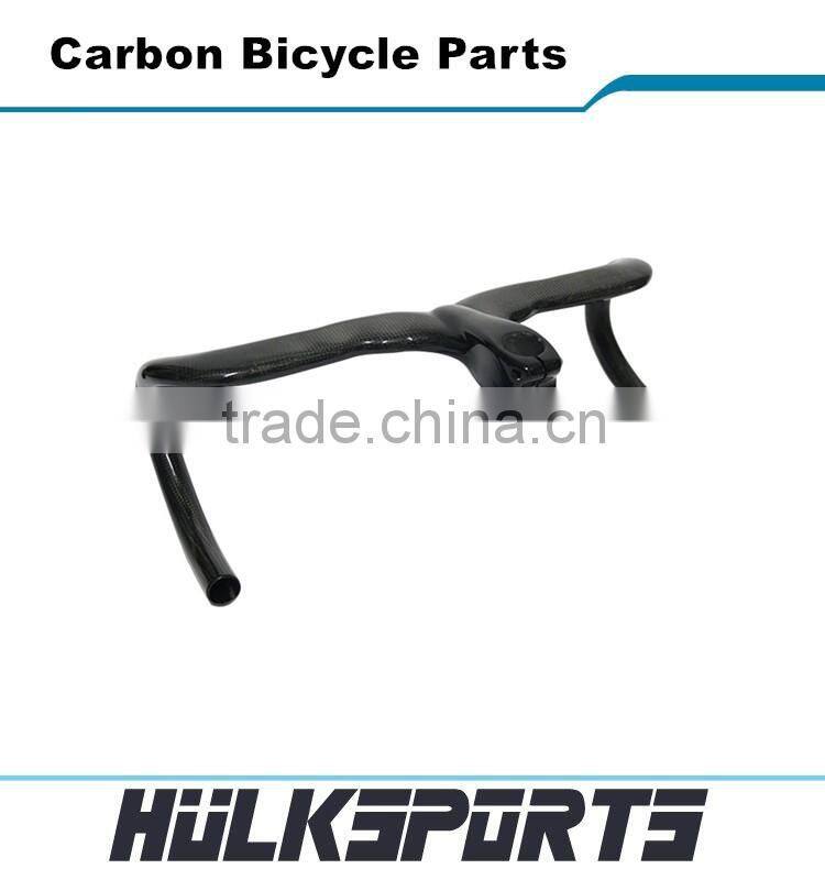 Hot sale riser bar with stem Inter cable 400/420/440mm road bike carbon handlebar matte carbon bicycle parts
