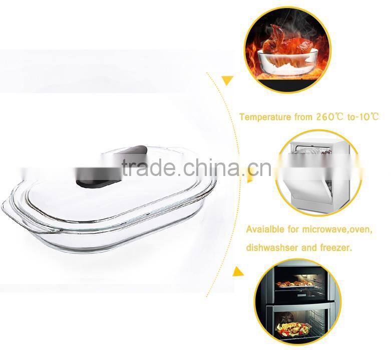 Hot sale Microwave Safe fruit plate glass / Pyrex glassware