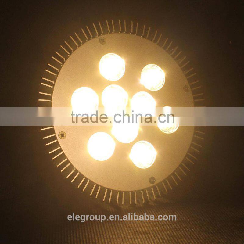 China sell aluminum material E27 led par 38 light 9w