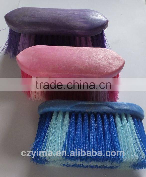 plastic horse flick Brush with Extra Long Bristle