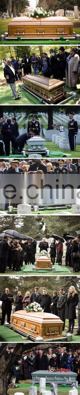 Funeral supplies for frigid fluid lowering device