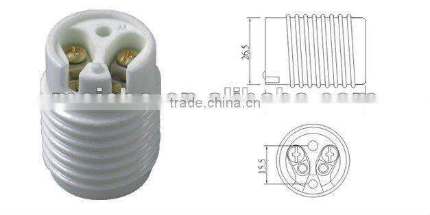 E17 Japan type white porcelain threaded lamp holder