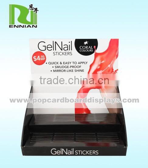 Environmentally Protection Cardboard Nail Polish Counter Display For Promotion