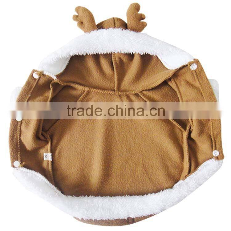 Suitable for winter polar fleece white north velvet milu deer elk shaped two-legged dog clothes