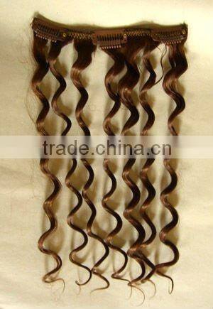 Top sale 100% virgin Brazilian curly hair clip in for naturally curly hair