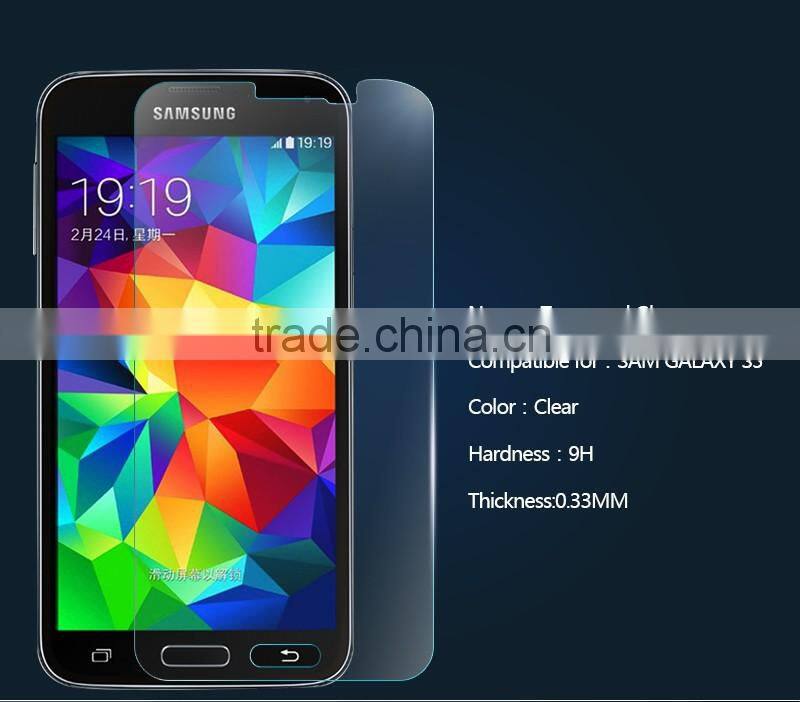 0.33mm 2.5D 9H tempered glass screen protector for Samsung galaxy S5