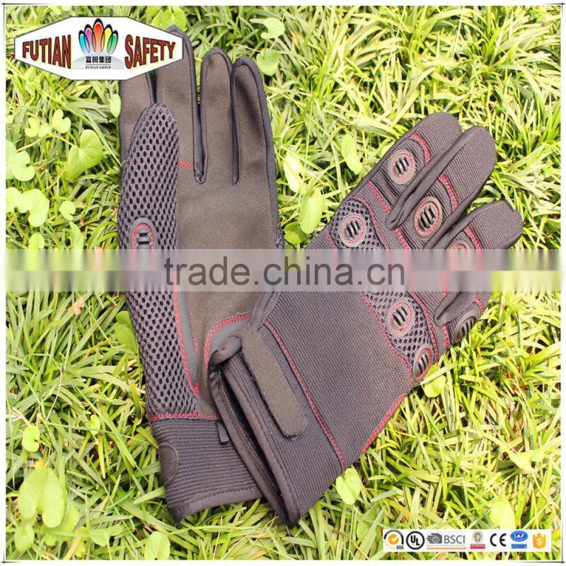 FTSAFETY anti vibration micro fiber synthetic mechanic gloves for safety