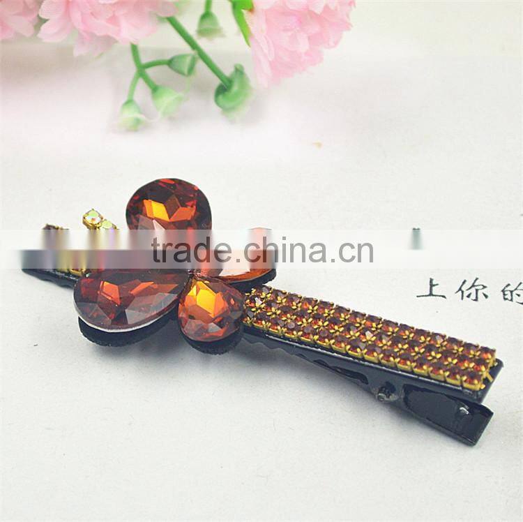 2015 Hot Alligator Hair Clip Hair Rhinestone Barrettes Boutique Bows