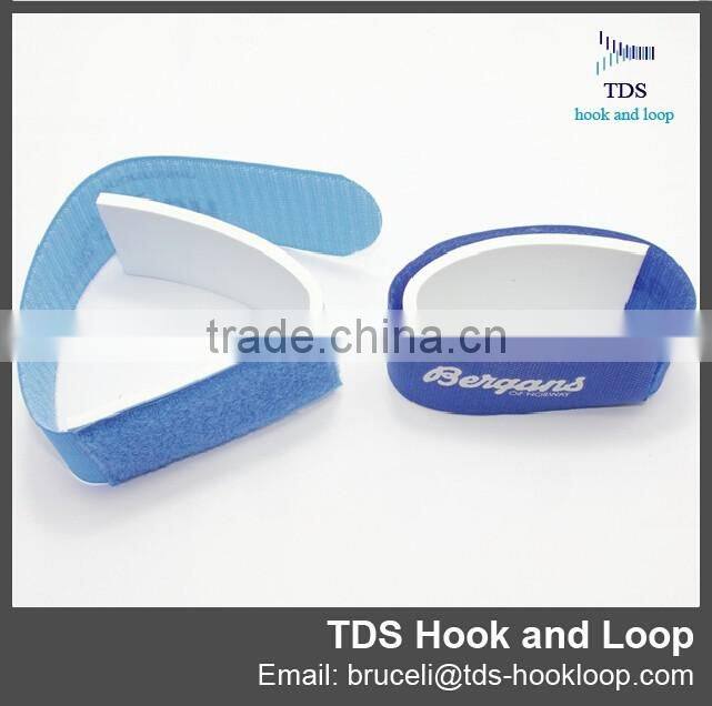 printed logo durable hook and loop custom ski strap