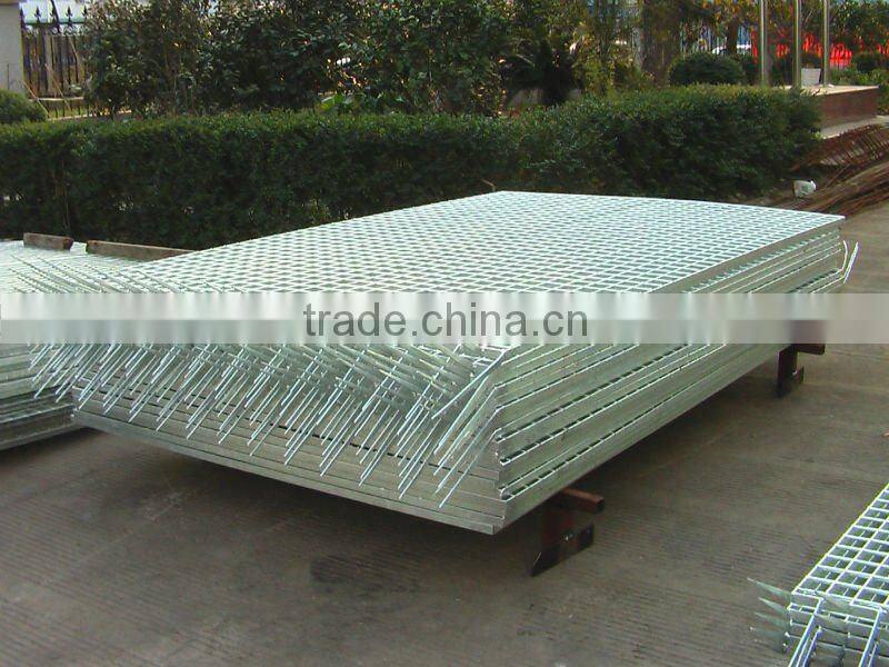 galvanized forge welded steel grating fence