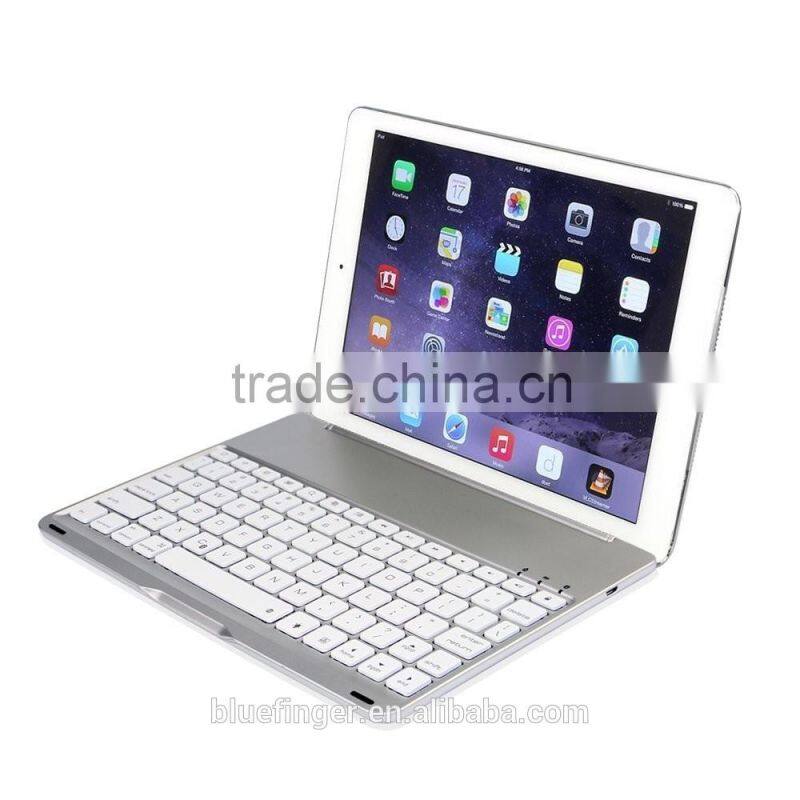 Best seller Backlit Aluminium alloy Bluetooth keyboard case for 9" Android tablet with smart cover