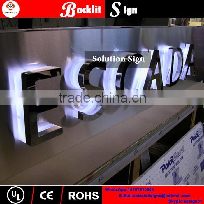 outdoor high quality 3d light box letter sign manufacturer