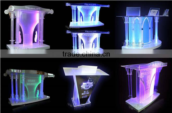 Crystal classical design acrylic book and magazine vertical display stand