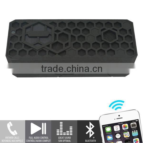 top quality 2.0 honeycomb super bass bluetooth mp3 music player with FM radio