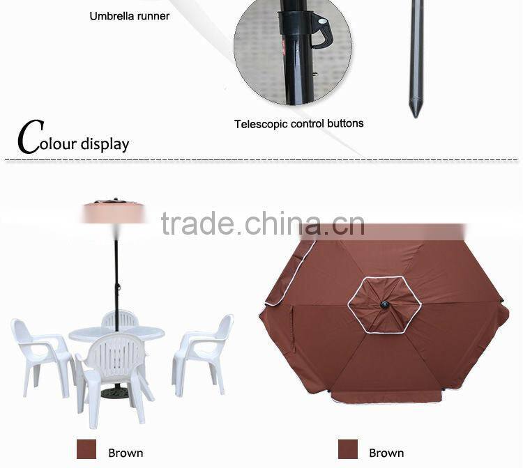 180CM*6K brown color patio umbrella fabric