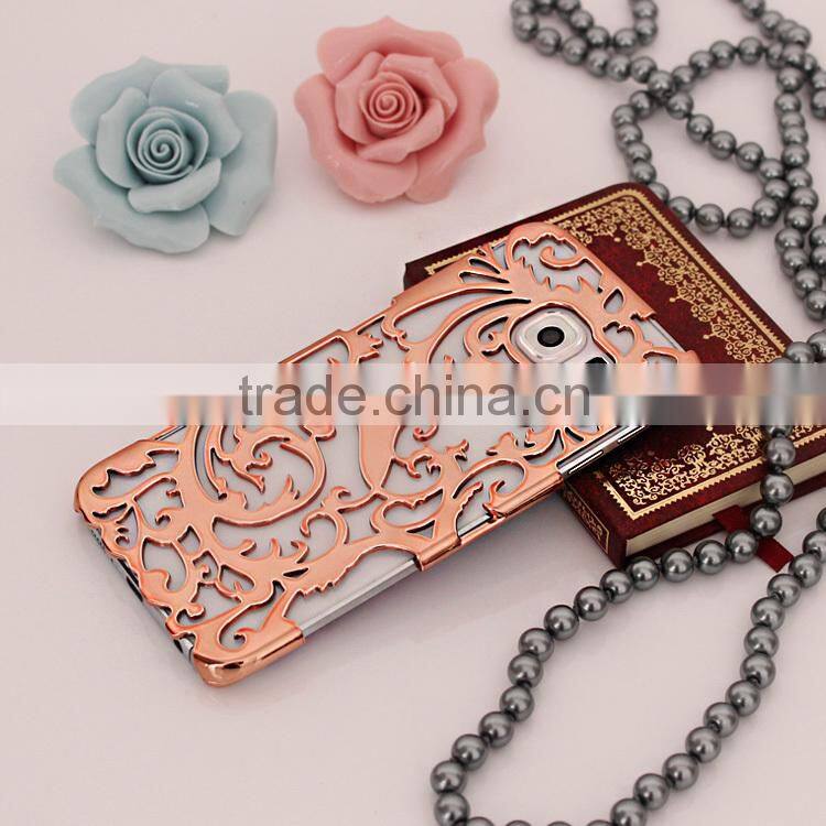 Hollow shape hard plastic phone cases for Samsung S6 Edge