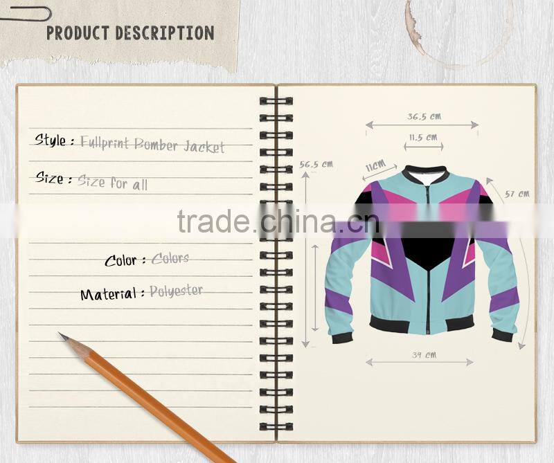 wholesale t shirt polyester custom printed sport jacket with high quality