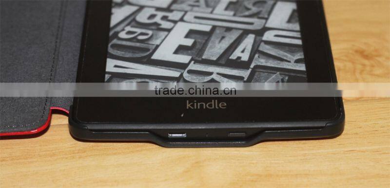 Factory leather PU for kindle paperwhite case, book cover case For paperwhite