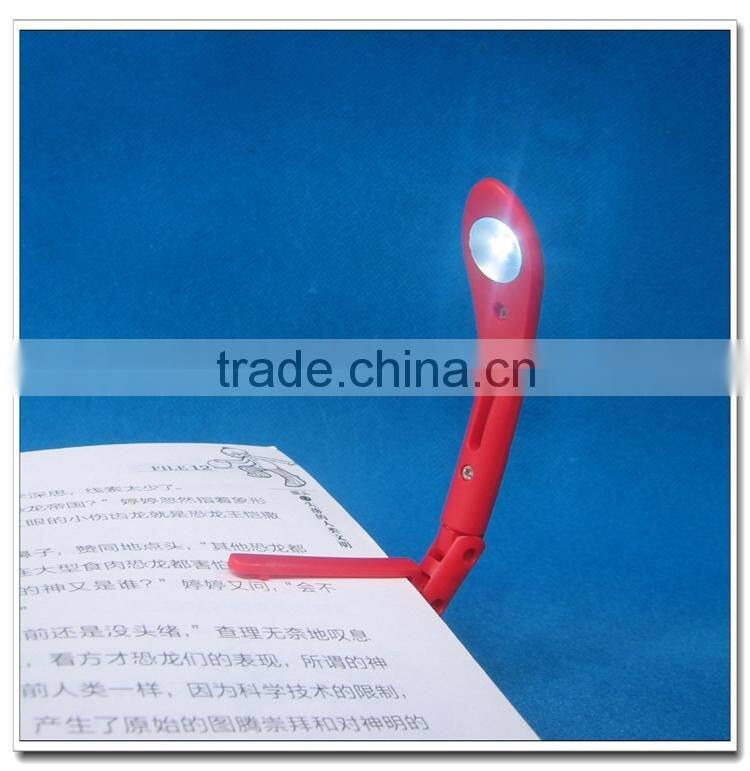 Plastic mini flexible bed reading light with clip