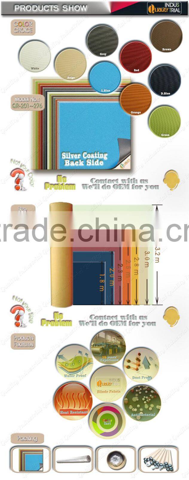 Wholesale popular 100% polyster waterproof sun shade fabric factory