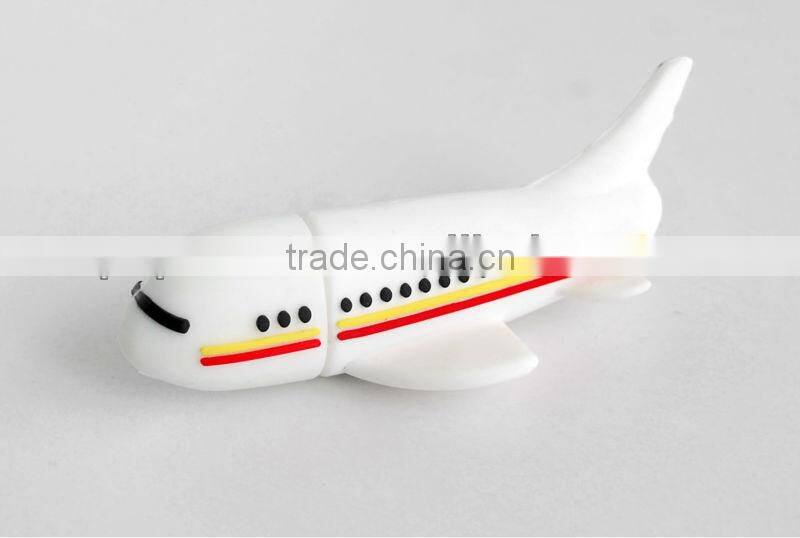 PVC plane shape usb flash pen drive for airlines gifts