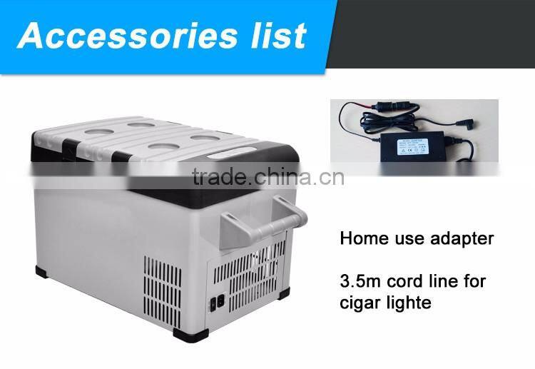 A 25L 12V/24V Portable Mini Car Fridge Freezer For Car And Motorcycle