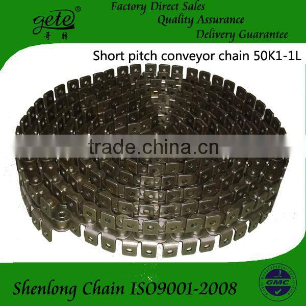 50K1- short pitch conveyor roller chain with K1 attachments