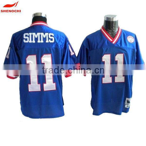 Team race sublimation polyester sportswear American football jersey