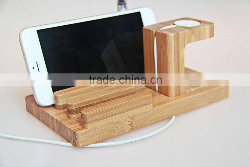 Hot selling 2016 wooden watch stand for apple watch,mobile phone stand holder