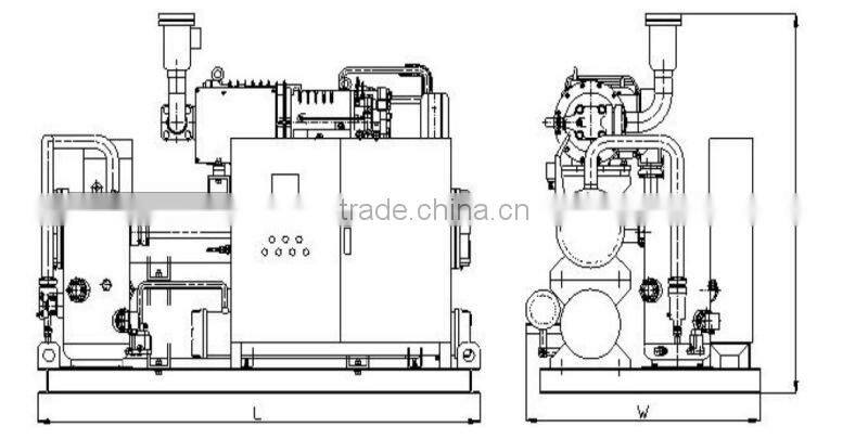 Low Temperature Semi-hermetic Screw Compressor Racks Condensing Unit for Fresh Fruit,Food,Meat in Cold Room etc