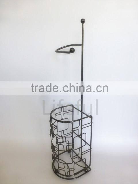 Free Standing Toilet Paper Roll Holder for Bathroom Storage