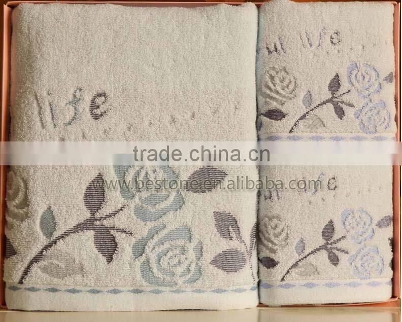 Quality Wedding Gift Rose Towel Set