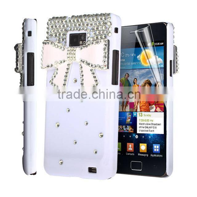 Set Screen Protector And Case For Samsung Galaxy S2 I9100 , Hard Plastic Factory Wholesale Popular 3D Mobile Phone Cover