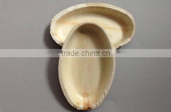 8''x5.5'' palm leaf oval plate